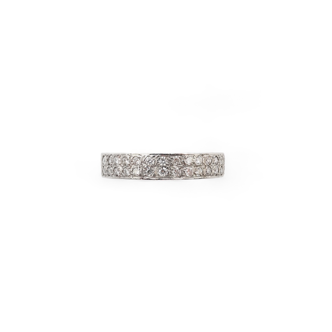 A diamond half eternity ring
